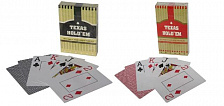 Игральные карты Texas Hold'em (Black, Red) 100% пластик. красные 